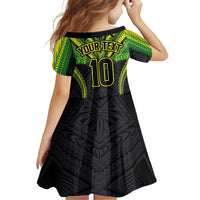 Custom Cook Islands Rugby Family Matching Mermaid Dress and Hawaiian Shirt Tatau Art Sport Style Black Color LT03 - Polynesian Pride