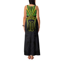 Custom Cook Islands Rugby Family Matching Tank Maxi Dress and Hawaiian Shirt Tatau Art Sport Style Black Color LT03 - Polynesian Pride