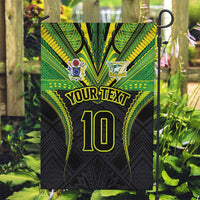 Custom Cook Islands Rugby Garden Flag Tatau Art Sport Style Black Color LT03 Garden Flag Black - Polynesian Pride