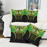 Custom Cook Islands Rugby Pillow Cover Tatau Art Sport Style Black Color