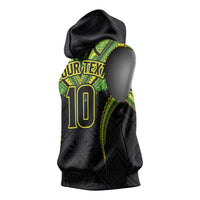 Custom Cook Islands Rugby Sleeveless Hoodie Tatau Art Sport Style Black Color LT03 - Polynesian Pride