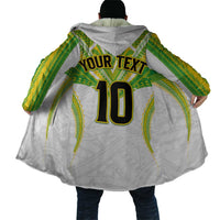 Custom Cook Islands Rugby Cloak Tatau Art Sport Style White Color