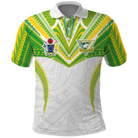 Custom Cook Islands Rugby Polo Shirt Tatau Art Sport Style White Color LT03 White - Polynesian Pride