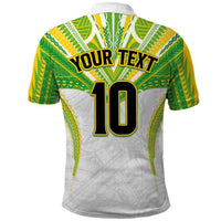 Custom Cook Islands Rugby Polo Shirt Tatau Art Sport Style White Color LT03 - Polynesian Pride