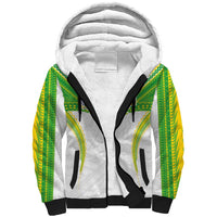 Custom Cook Islands Rugby Sherpa Hoodie Tatau Art Sport Style White Color