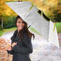 Custom Cook Islands Rugby Umbrella Tatau Art Sport Style White Color