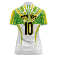 Custom Cook Islands Rugby Women Polo Shirt Tatau Art Sport Style White Color LT03 - Polynesian Pride