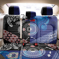Samoa and Aotearoa Together Back Car Seat Cover Tatau Art Tattoos-Taniko and Maori with Fern