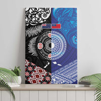 Samoa and Aotearoa Together Canvas Wall Art Tatau Art Tattoos-Taniko and Maori with Fern LT03 - Polynesian Pride