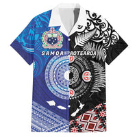 Samoa and Aotearoa Together Hawaiian Shirt Tatau Art Tattoos-Taniko and Maori with Fern