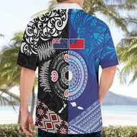 Samoa and Aotearoa Together Hawaiian Shirt Tatau Art Tattoos-Taniko and Maori with Fern