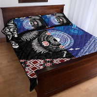 Samoa and Aotearoa Together Quilt Bed Set Tatau Art Tattoos-Taniko and Maori with Fern LT03 - Polynesian Pride