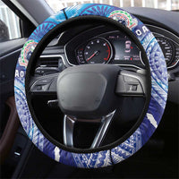 Samoa and Aotearoa Together Steering Wheel Cover Tatau Art Tattoos-Taniko and Maori with Fern LT03 - Polynesian Pride