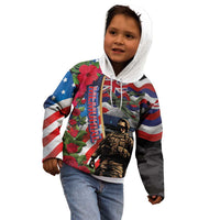Hawaii and United States Memorial Day Kid Hoodie Honor and Remember The Fallen