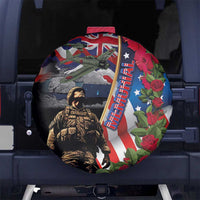 Hawaii and United States Memorial Day Spare Tire Cover Honor and Remember The Fallen