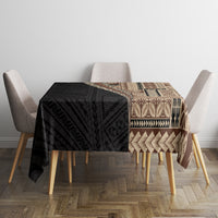 Samoa Siapo Motif Half Style Tablecloth Brown Version LT03 - Polynesian Pride