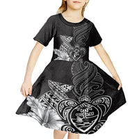 Guam Latte Stone Chamorro Culture Kid Short Sleeve Dress Tapa Pattern LT03 - Polynesian Pride
