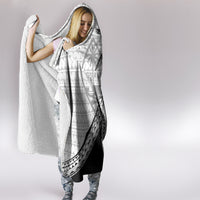 Guam Fish Hook and Palm Tree Hooded Blanket Polynesian Pattern Half Style