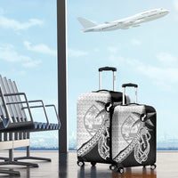 Guam Fish Hook and Palm Tree Luggage Cover Polynesian Pattern Half Style