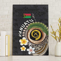 Vanuatu Independence Day Canvas Wall Art Melanesian Tribal Pig Tusk with Tropical Plants
