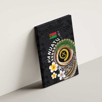 Vanuatu Independence Day Canvas Wall Art Melanesian Tribal Pig Tusk with Tropical Plants