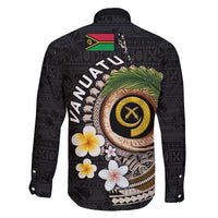 Vanuatu Independence Day Family Matching Off Shoulder Maxi Dress and Hawaiian Shirt Melanesian Tribal Pig Tusk with Tropical Plants