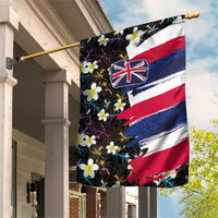 Hawaiian Flag Day Garden Flag Tropical Flowers and Leaves