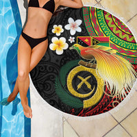 Vanuatu and Papua New Guinea Together Beach Blanket Bird-of-paradise and Pig Tusk Melanesian Pattern LT03 - Polynesian Pride