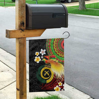 Vanuatu and Papua New Guinea Together Garden Flag Bird-of-paradise and Pig Tusk Melanesian Pattern