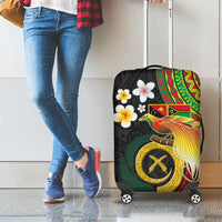 Vanuatu and Papua New Guinea Together Luggage Cover Bird-of-paradise and Pig Tusk Melanesian Pattern