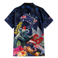 Australia and New Zealand Family Matching Mermaid Dress and Hawaiian Shirt Merry Christmas-Tuatara and Koala with Plants Xmas Style