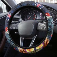 Australia and New Zealand Steering Wheel Cover Merry Christmas-Tuatara and Koala with Plants Xmas Style LT03 - Polynesian Pride