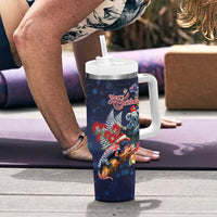 Australia and New Zealand Tumbler With Handle Merry Christmas-Tuatara and Koala with Plants Xmas Style LT03 - Polynesian Pride