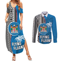 fiji-rugby-couples-matching-summer-maxi-dress-and-long-sleeve-button-shirts-coat-of-arms-palm-tree-mix-polynesia-tapa-pattern