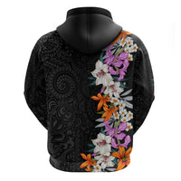 Hawaii Tropical Leaves and Flowers Zip Hoodie Tribal Polynesian Pattern LT03 - Polynesian Pride