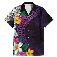 Hawaiian Plumeria-Polynesian Art Tattoo Mauve Color Family Matching Mermaid Dress and Hawaiian Shirt