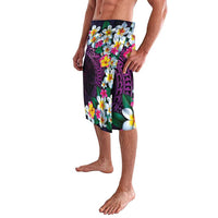 Hawaiian Plumeria-Polynesian Art Tattoo Mauve Color Lavalava