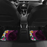 Hawaiian Plumeria-Polynesian Art Tattoo Plum Pink Color Car Mats