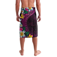 Hawaiian Plumeria-Polynesian Art Tattoo Plum Pink Color Lavalava