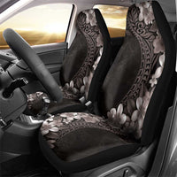 Hawaiian Plumeria-Polynesian Art Tattoo Grayscale Color Car Seat Cover