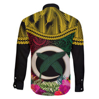 Vanuatu 44th Anniversary Independence Day Family Matching Puletasi and Hawaiian Shirt Boars Tusk and Namele Plant LT03