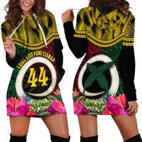 Vanuatu 44th Anniversary Independence Day Hoodie Dress Boars Tusk and Namele Plant LT03