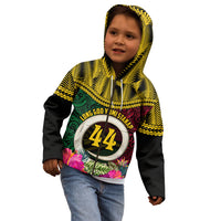 Vanuatu 44th Anniversary Independence Day Kid Hoodie Boars Tusk and Namele Plant LT03