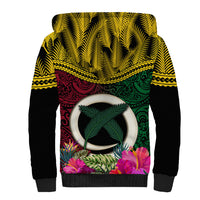 Vanuatu 44th Anniversary Independence Day Sherpa Hoodie Boars Tusk and Namele Plant LT03