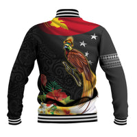 Papua New Guinea Independence Day Baseball Jacket PNG Flag and Bird-of-Paradise LT03 - Polynesian Pride