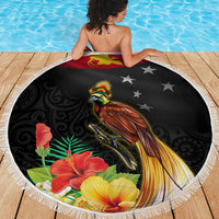 Papua New Guinea Independence Day Beach Blanket PNG Flag and Bird-of-Paradise LT03 - Polynesian Pride