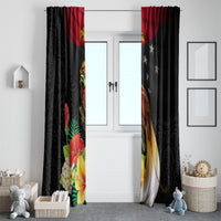 Papua New Guinea Independence Day Window Curtain PNG Flag and Bird-of-Paradise LT03 - Polynesian Pride