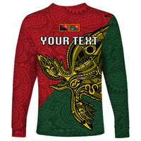 Custom Papua New Guinea East Sepik Province Long Sleeve Shirt PNG Birds Of Paradise Polynesian Arty Style LT03 - Polynesian Pride