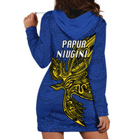 Papua New Guinea Gulf Province Hoodie Dress PNG Birds Of Paradise Polynesian Arty Style LT03 - Polynesian Pride