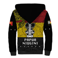 Papua New Guinea Madang Province Sherpa Hoodie PNG Birds Of Paradise Polynesian Arty Style LT03 - Polynesian Pride